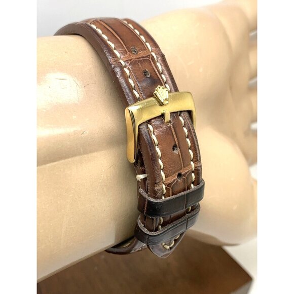 Rolex Men's Watch 6502 1950's Vintage Swiss Automatic 18k Gold Waffle Dial 34mm - Picture 14 of 16